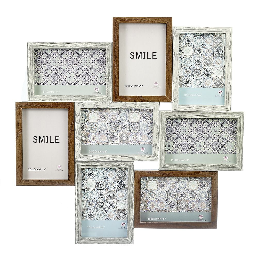 4x6 Wood Collage Picture Frames - 4 Opening